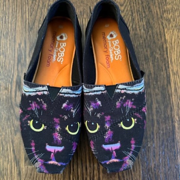 BOBS FROM SKECHERS LIL GATO 🐱HALLOWEEN CAT MEMORY FOAM SHOES - Picture 2 of 7